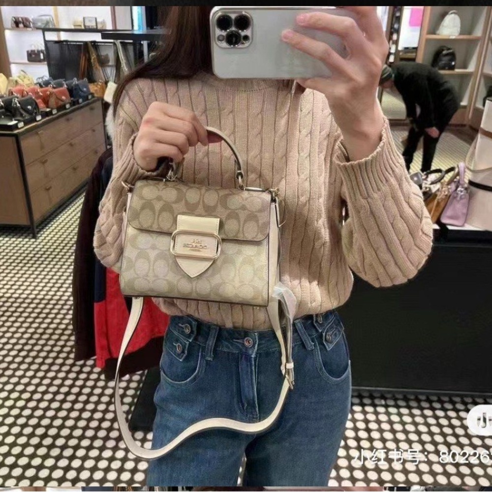 Coach Morgan Signature Canvas Messenger Crossbody Bag - Picture 4 of 16